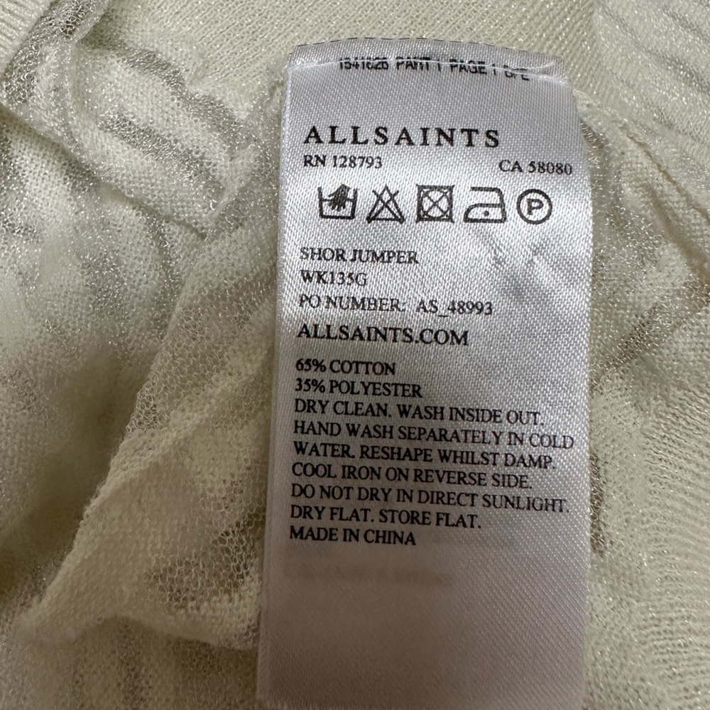 Allsaints Sheer Zebra Pattern Top - image 5